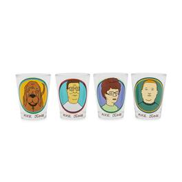Silver Buffalo - King Of The Hill Family Portraits 2-Ounce Mini Shot Glasses | Set of 4 - Multi-Colored