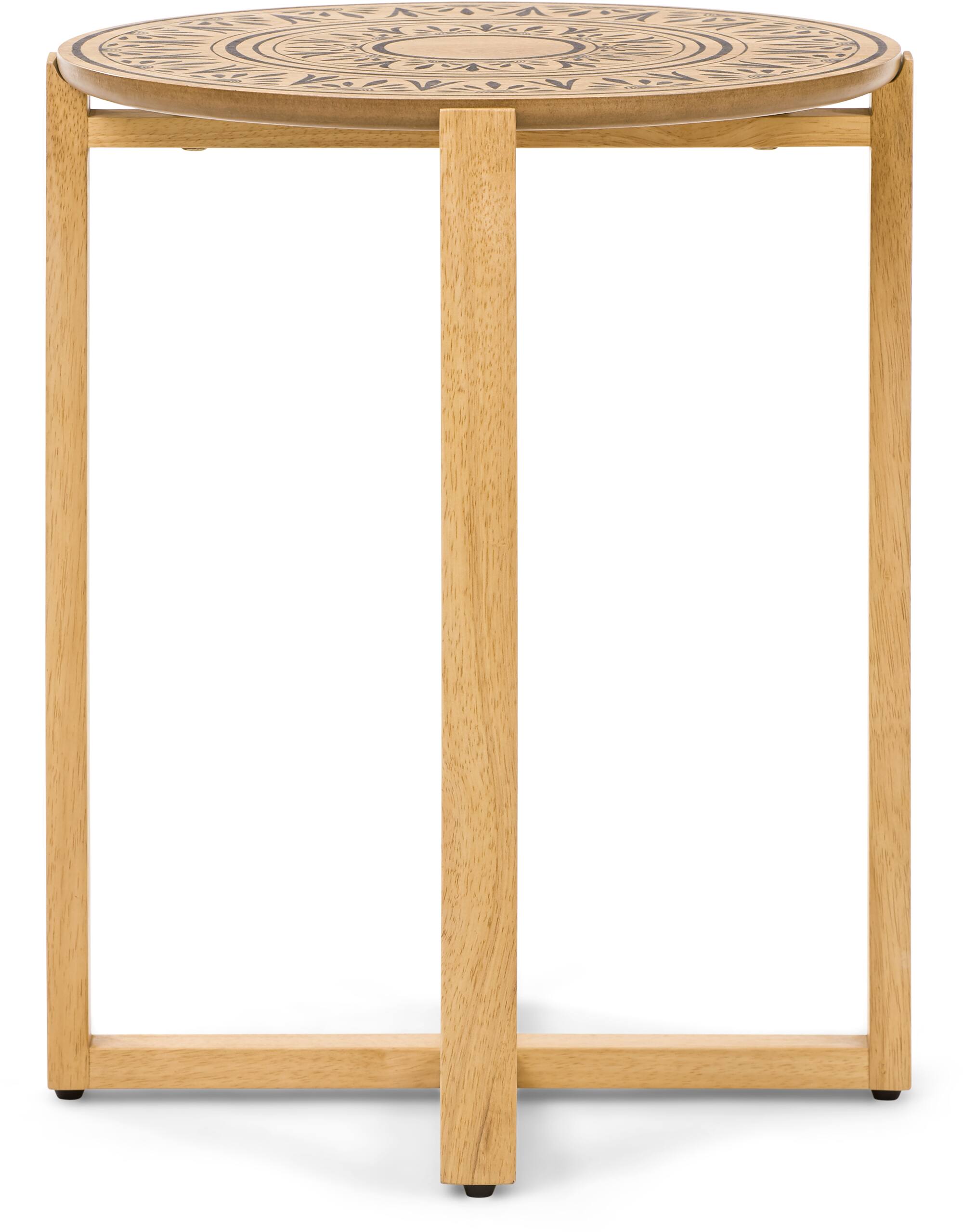 Alt View 1. Adore Decor - Adore Decor Dahlia Side Table, Natural - Natural.