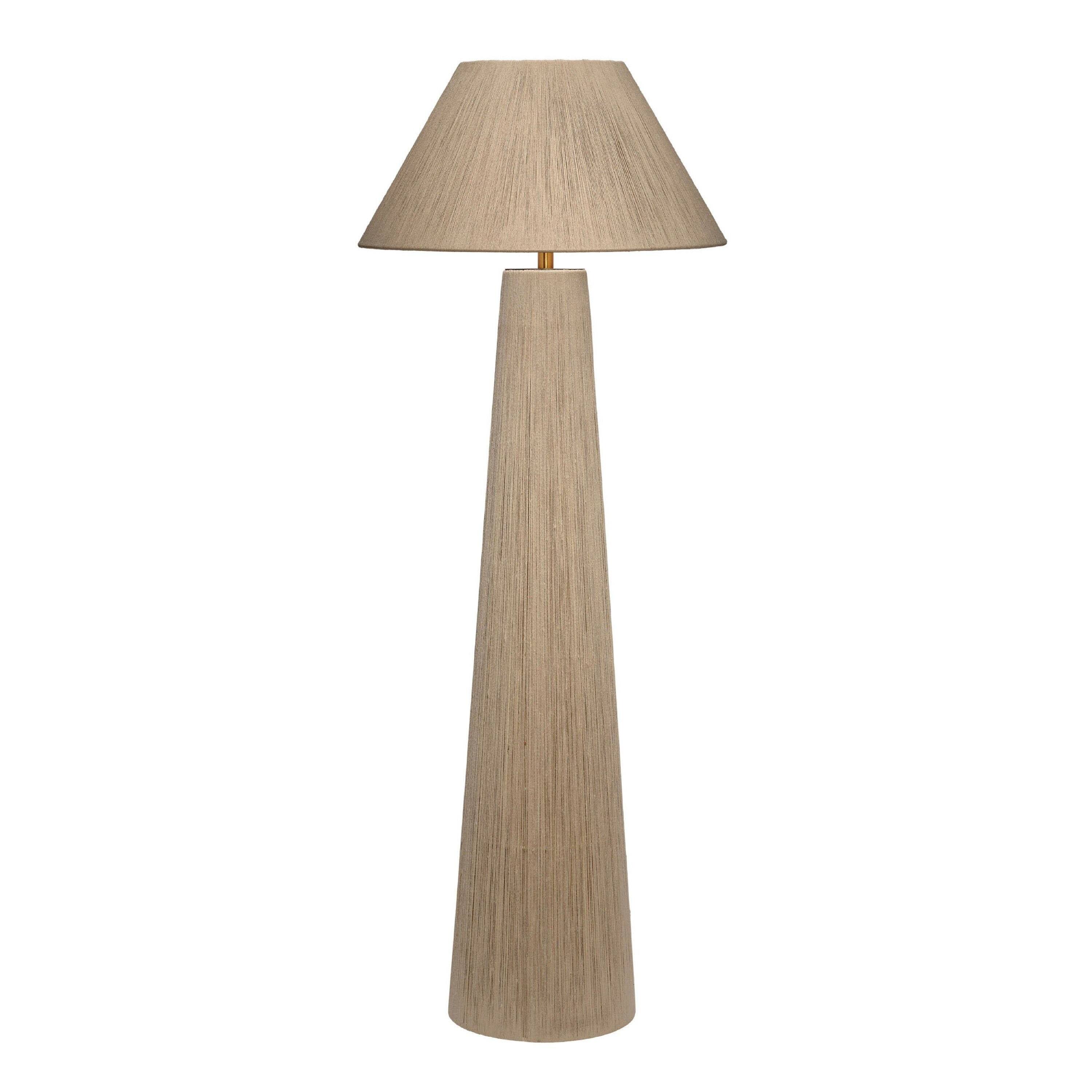 Angle. Manhattan Lane - Teny Accent Floor Lamp, Tapered Shade, Jute Wrapped Base 61 Inch.