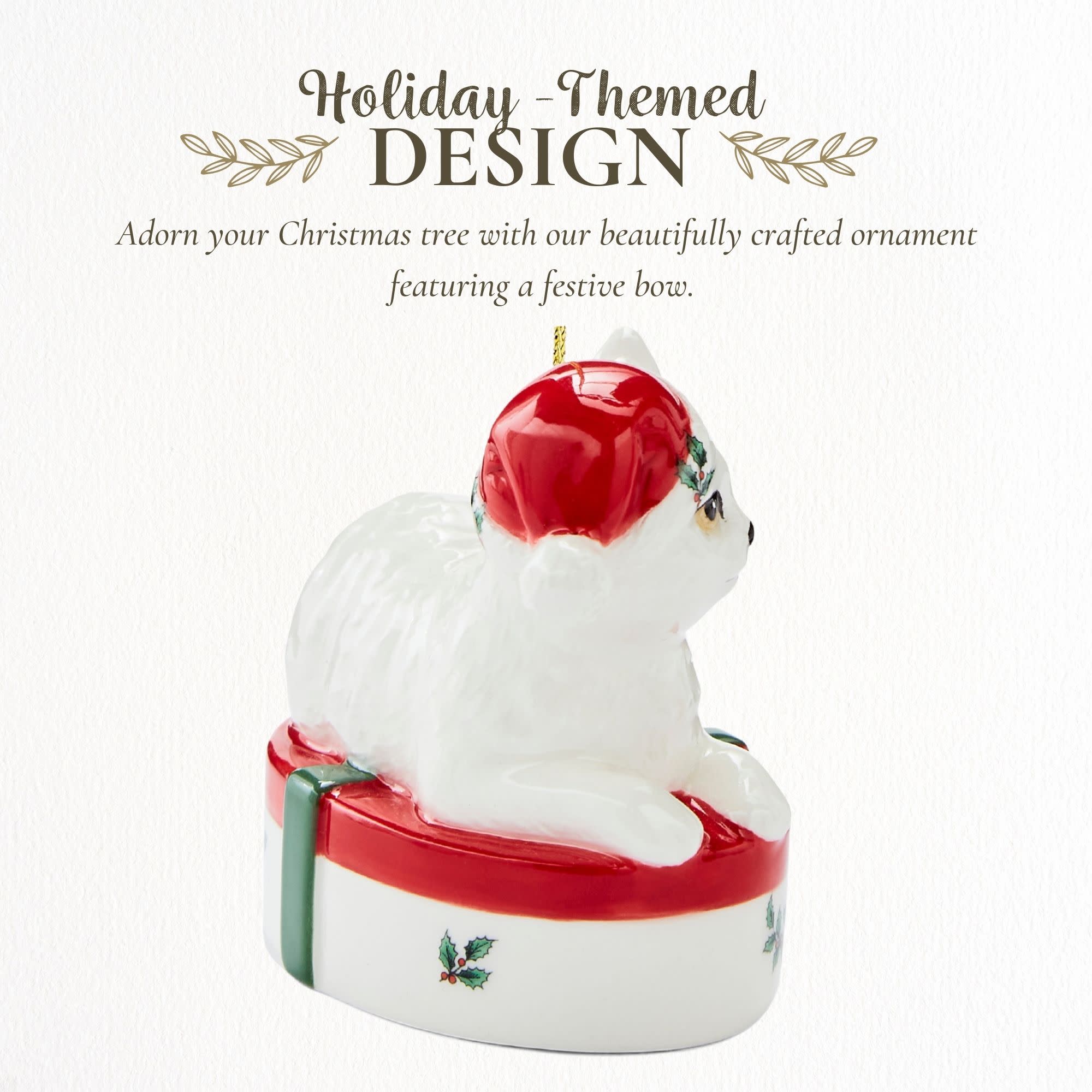 Holiday-Themed DESIGN  
Adorn your Christmas tree with our beautifully crafted ornament featuring a festive bow.