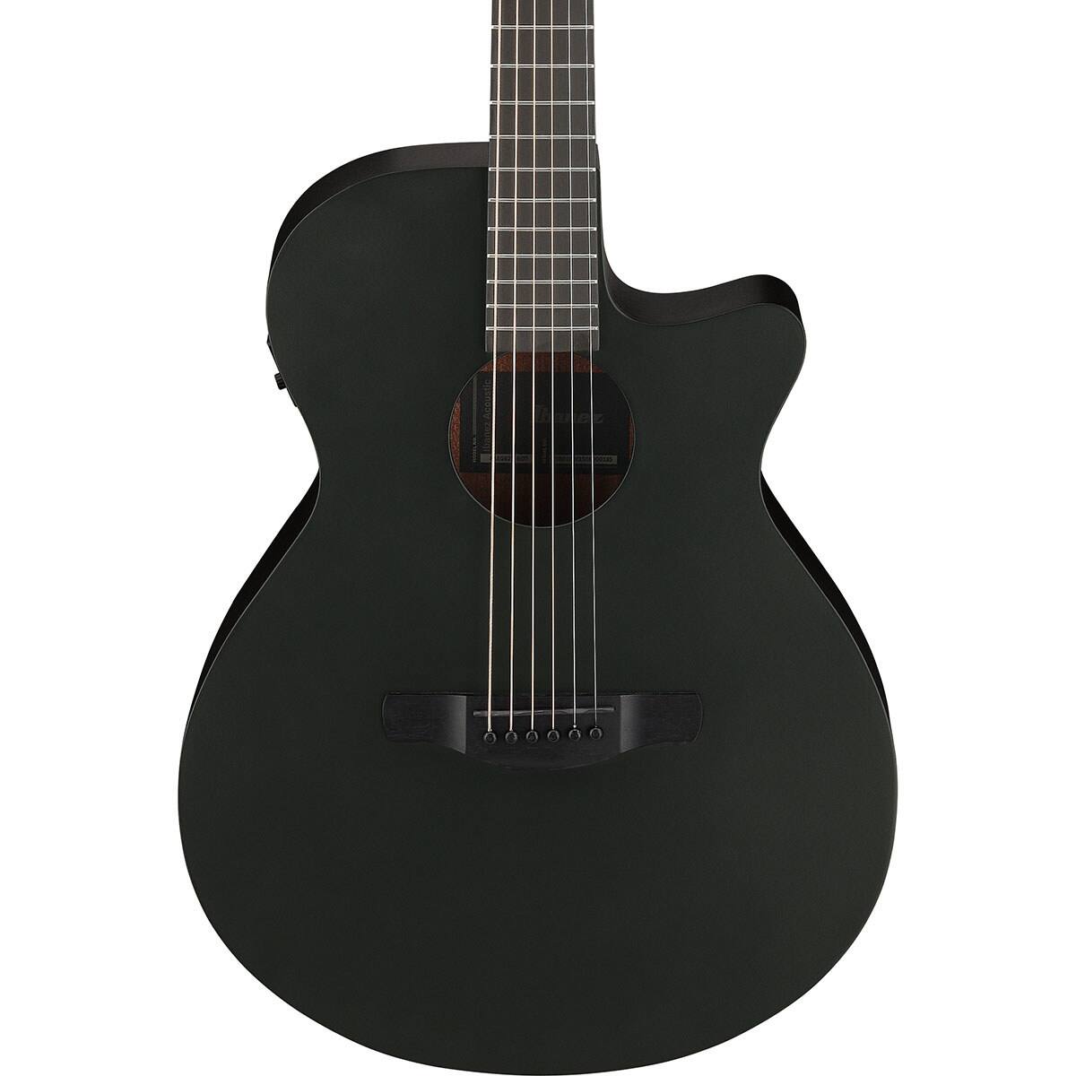 Alt View 3. Ibanez - Ibanez AEG Series AEG621 Acoustic Electric Guitar, Black Out.