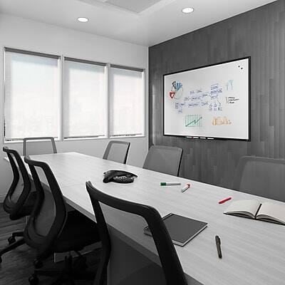 Alt View 2. TRU RED - TRU RED™ Magnetic Porcelain Dry Erase Board, Black Frame, 6' x 4' (TR61190) - Black Frame.