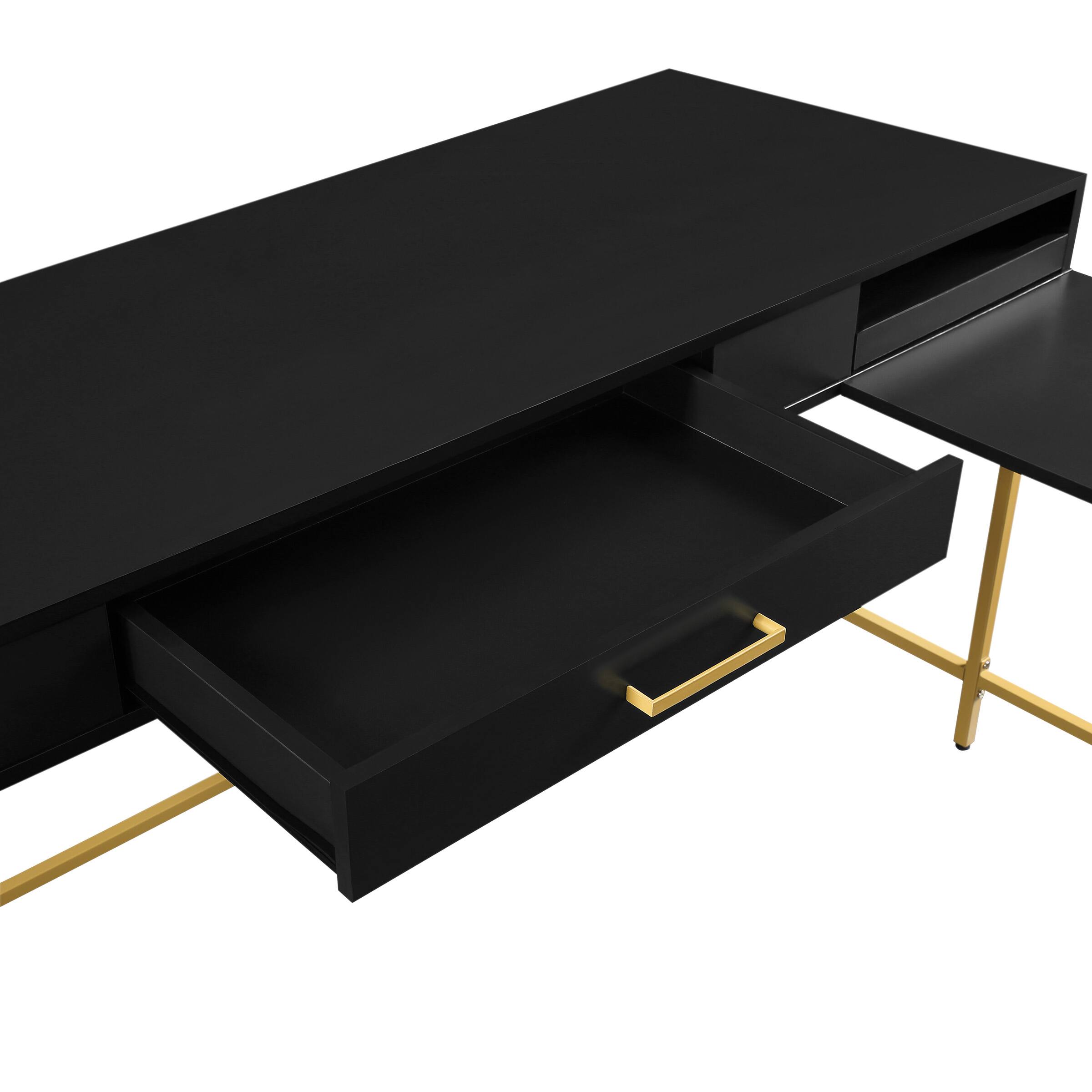Alt View 16. OSP Home Furnishings - Modern Life Desk in Black - Black.