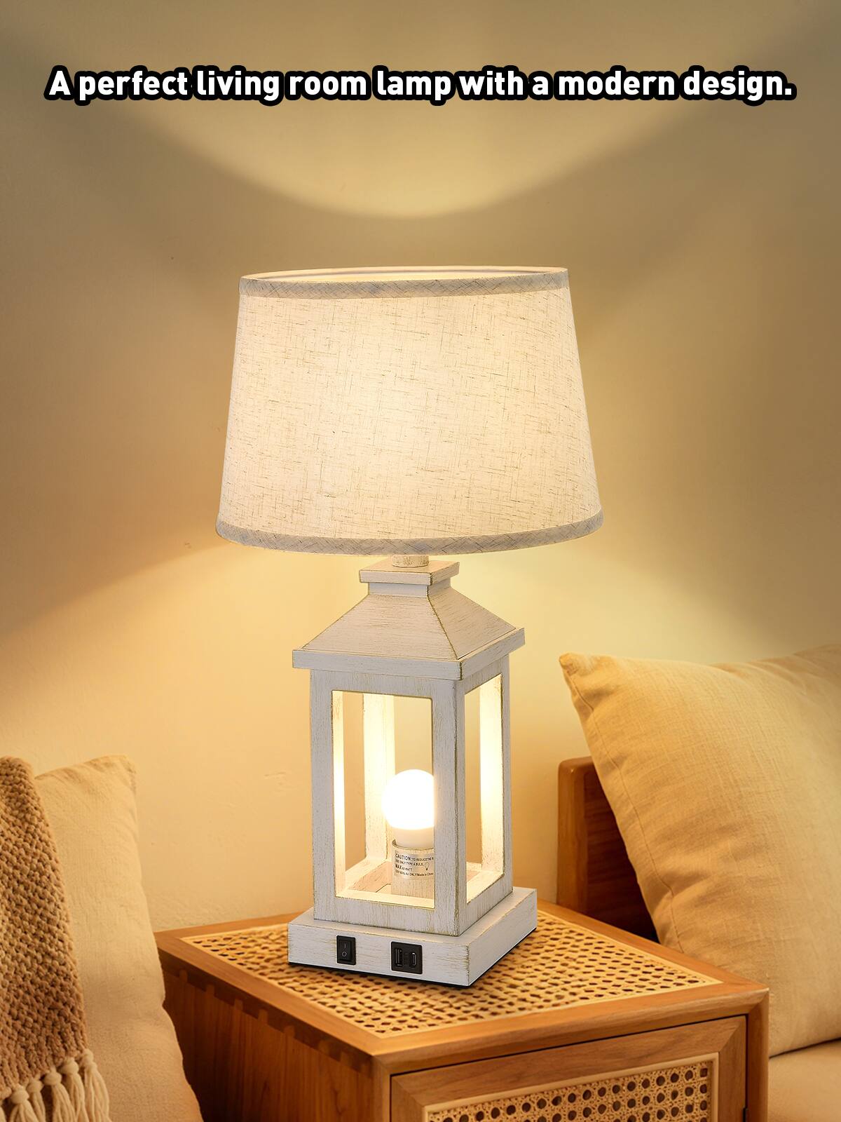 A perfect living room lamp with a modern design.