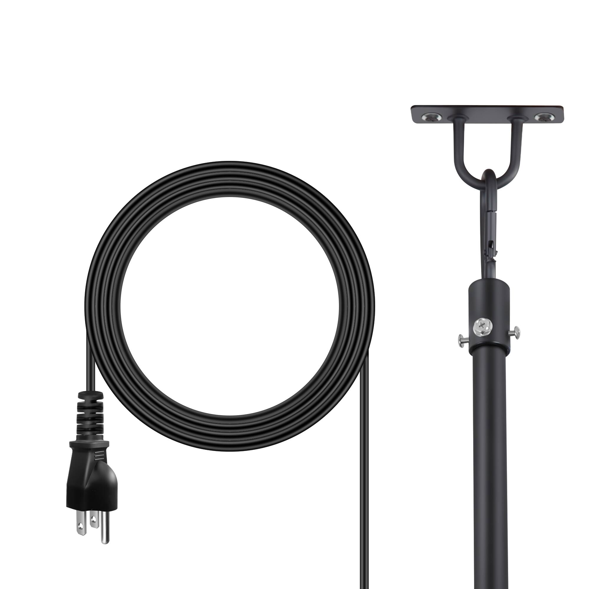 Alt View 9. Breezary - 19" Outdoor Waterproof Ceiling Fan with Gazebo Light, DC Motor, Remote, Reversible ABS Blades, Wet/Damp Rated, Patio Use - All Black(Plug-in).