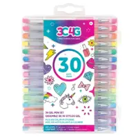 Make It Real - 3C4G: 30 Piece Gel Pen Set W/ 100 Color-in Stickers - Front_Zoom