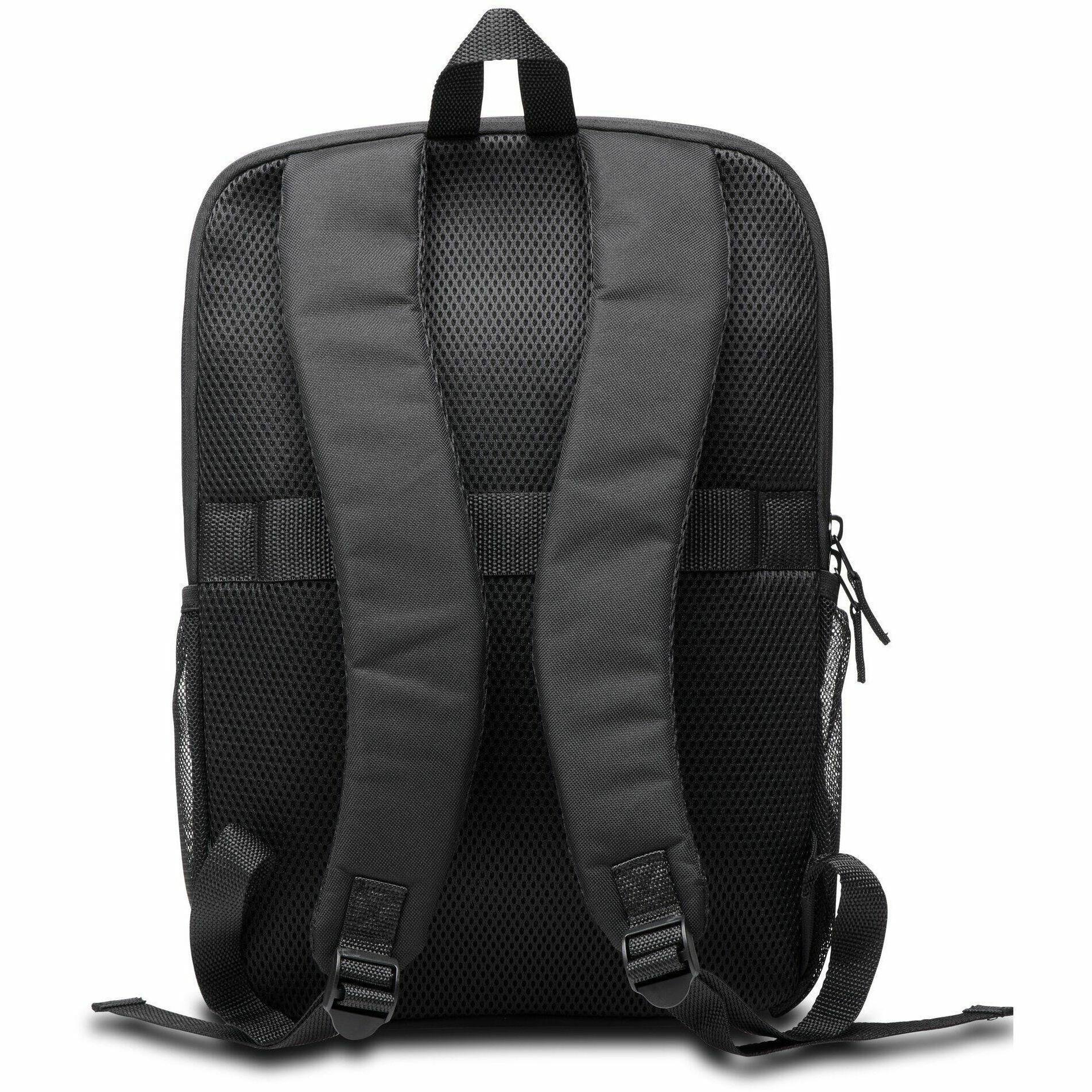 Alt View 4. Kensington - Kensington Carrying Case (Backpack) for 15.6" to 16" Notebook - Black - Strain Resistant - Polyester, Mesh Fabric, rPET - Black.