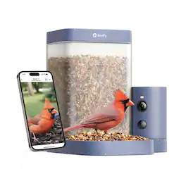 BIRDFY - Smart Bird Feeder Rookie, 1080P HD, 60FPS High-Frame Video for Slow-Motion, 7-Day Free AI Trial, Night Vision - Blue