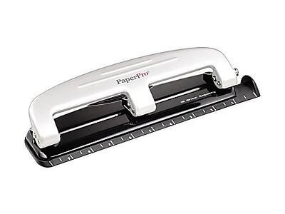 Alt View 2. Bostitch - Bostitch EZ Squeeze 3-Hole Punch, 12 Sheet Capacity, Silver/Black (2101) - Silver/Black.