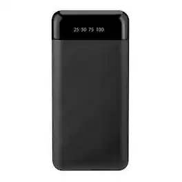 Entronix - 3-in-1 Power Bank - 20000mAh with Built-in Charging Cables for iPhone and Android - Black