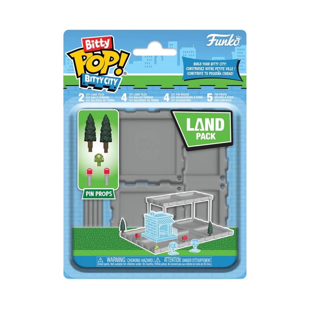 Bitty Pop! Bitty City

Build Your Bitty City!
Construisez votre petite ville!
Construye tu pequeña ciudad!

Land Pack

2x1 Land Tiles
2x1 Baldosas de Tierra

4x1 Land Tiles
4x1 Baldosas de Tierra

2x1 Pin Risers
2x1 Elevadores

5 Pin Props
5 Complementos

Pin Props

Warning: Choking Hazard. Small parts. Not suitable for children under 3 years.
Attention: Danger d'étouffement. Petite pièce, ne convient pas aux enfants de moins de 3 ans.