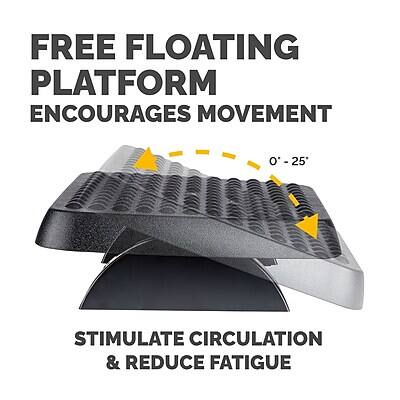 FREE FLOATING PLATFORM  
ENCOURAGES MOVEMENT  
0° - 25°  

STIMULATE CIRCULATION & REDUCE FATIGUE