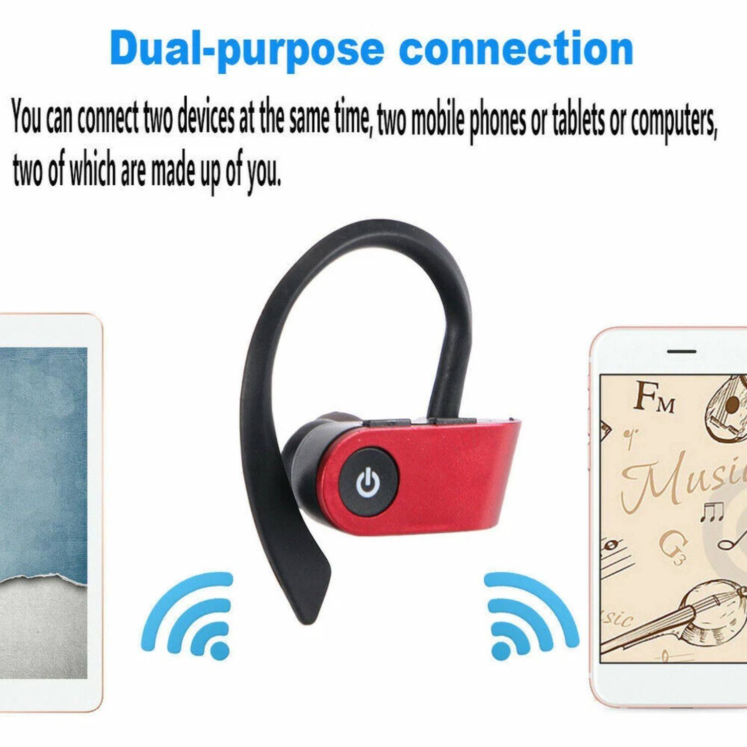 Dual-purpose connection

You can connect two devices at the same time, two mobile phones or tablets or computers, two of which are made up of you.