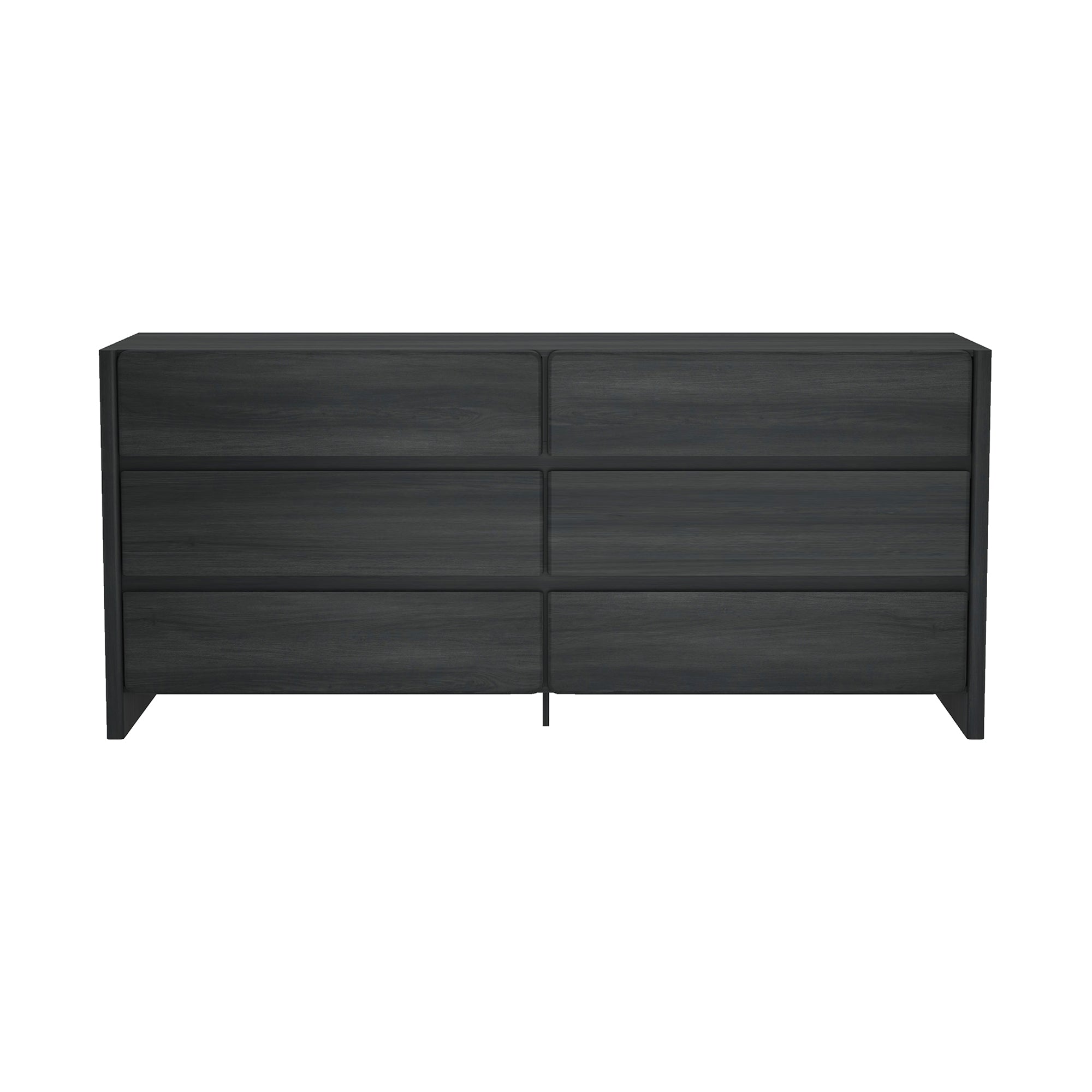 Front. Manhattan Comfort - Linda Modern 72" Dresser - Charcoal Gray.