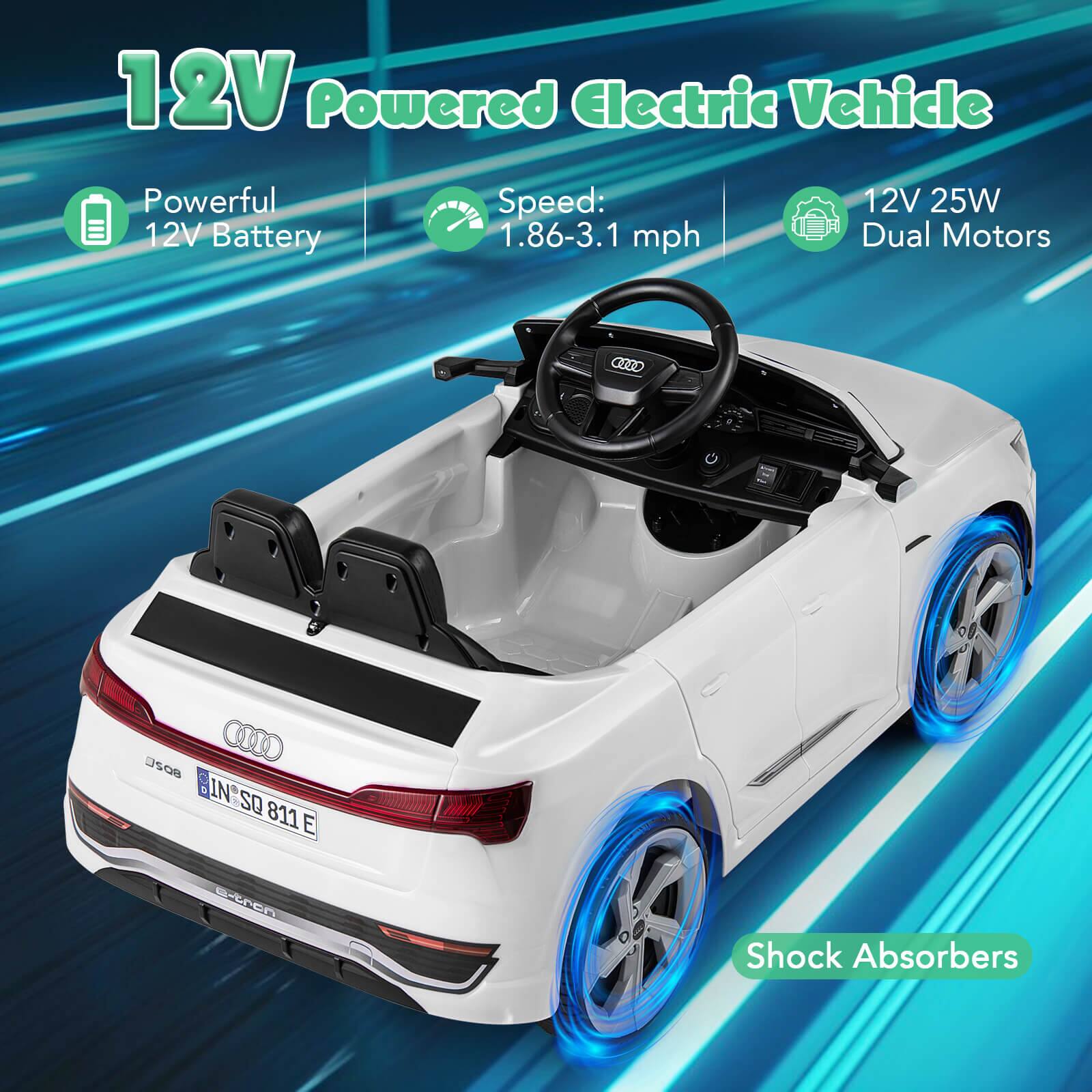 12V Powered Electric Vehicle
- Powerful 12V Battery
- Speed: 1.86-3.1 mph
- 12V 25W Dual Motors
- Shock Absorbers