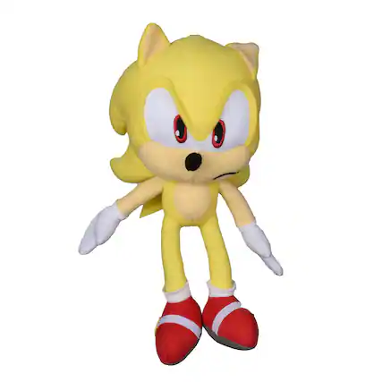 Front. Accessory Innovations Company - Sonic the Hedgehog Super Sonic 12 Inch Plush with Clip - Yellow.