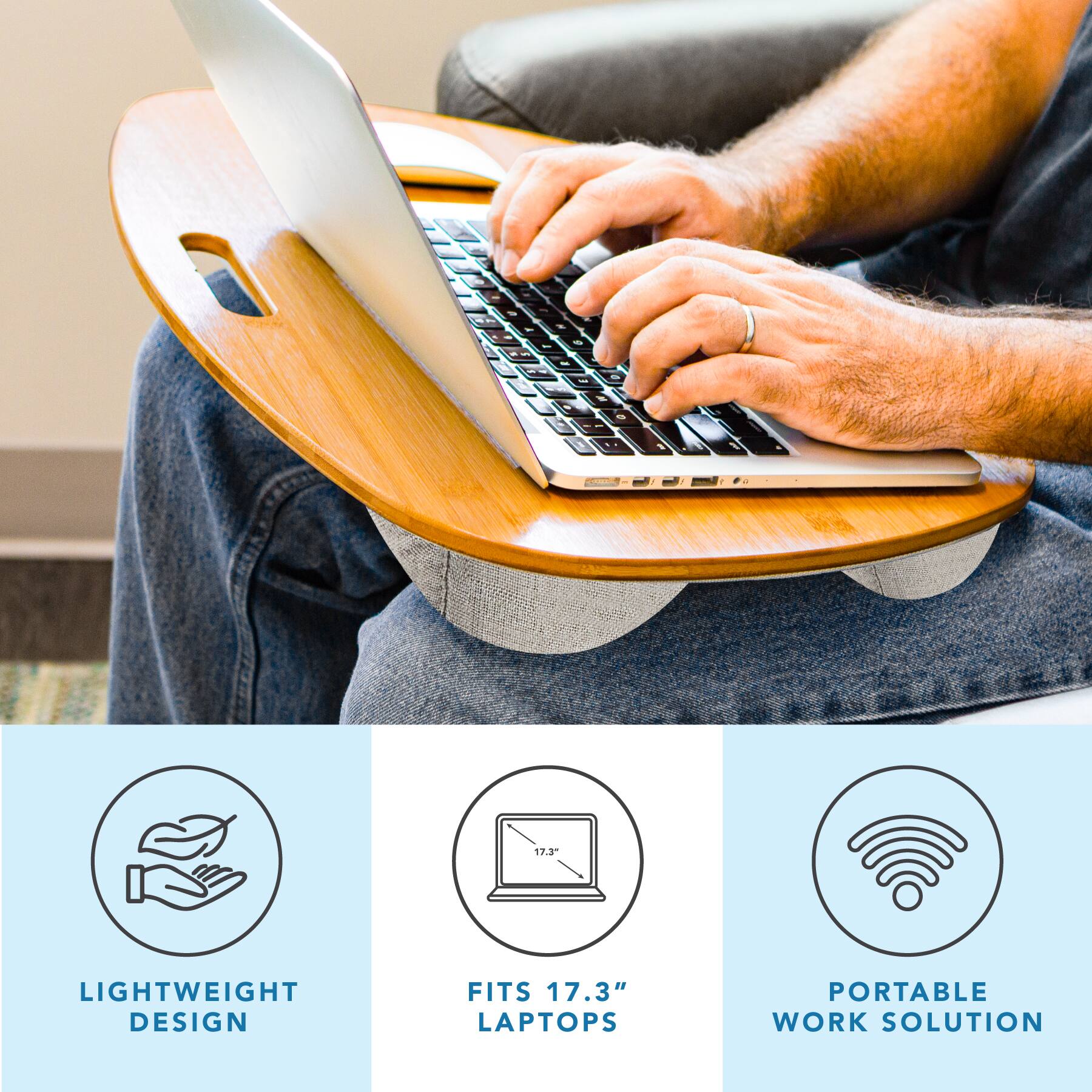 - Lightweight Design
- Fits 17.3" Laptops
- Portable Work Solution