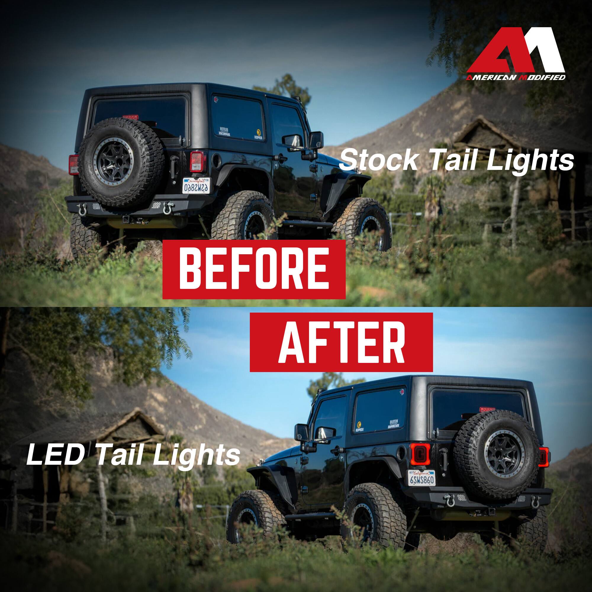 M1 AMERICAN MODIFIED  
C - 65W5860  
Stock Tail Lights  
BEFORE  
AFTER  
LED Tail Lights  
6SM$860