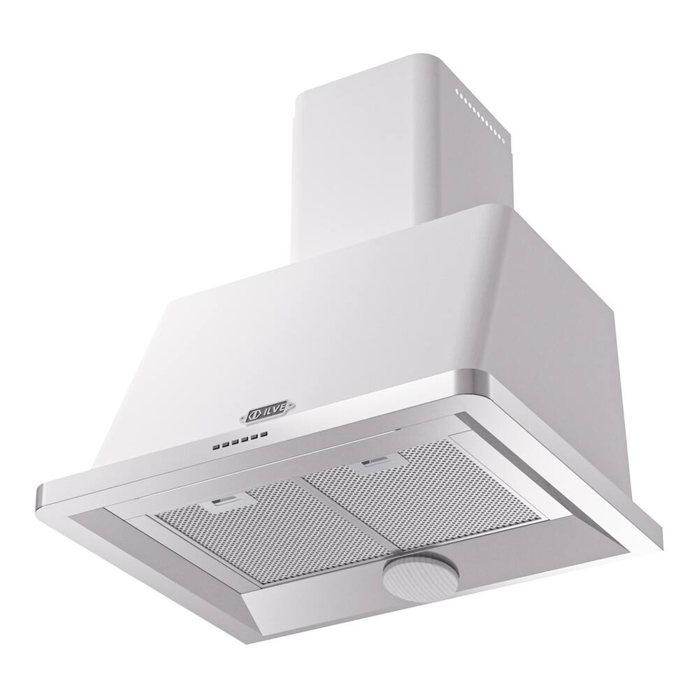 Alt View 2. ILVE - ILVE Majestic II 30 inch Ducted Wall Mount Range Hood with 600 CFM (White) - White.
