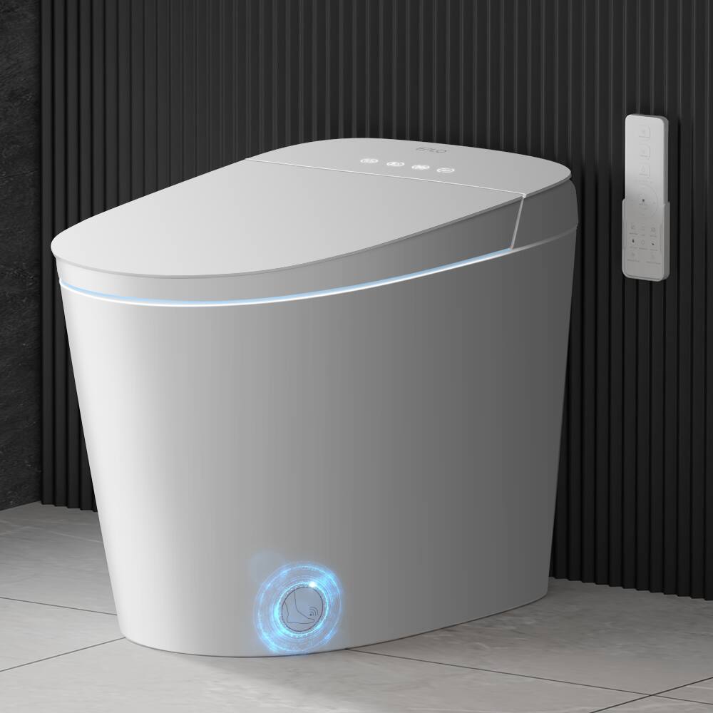 Front. EPLO - U8PRO Smart Toilet Bidet,1000G MaP Flush,Auto Open Close,ADA Height - White.