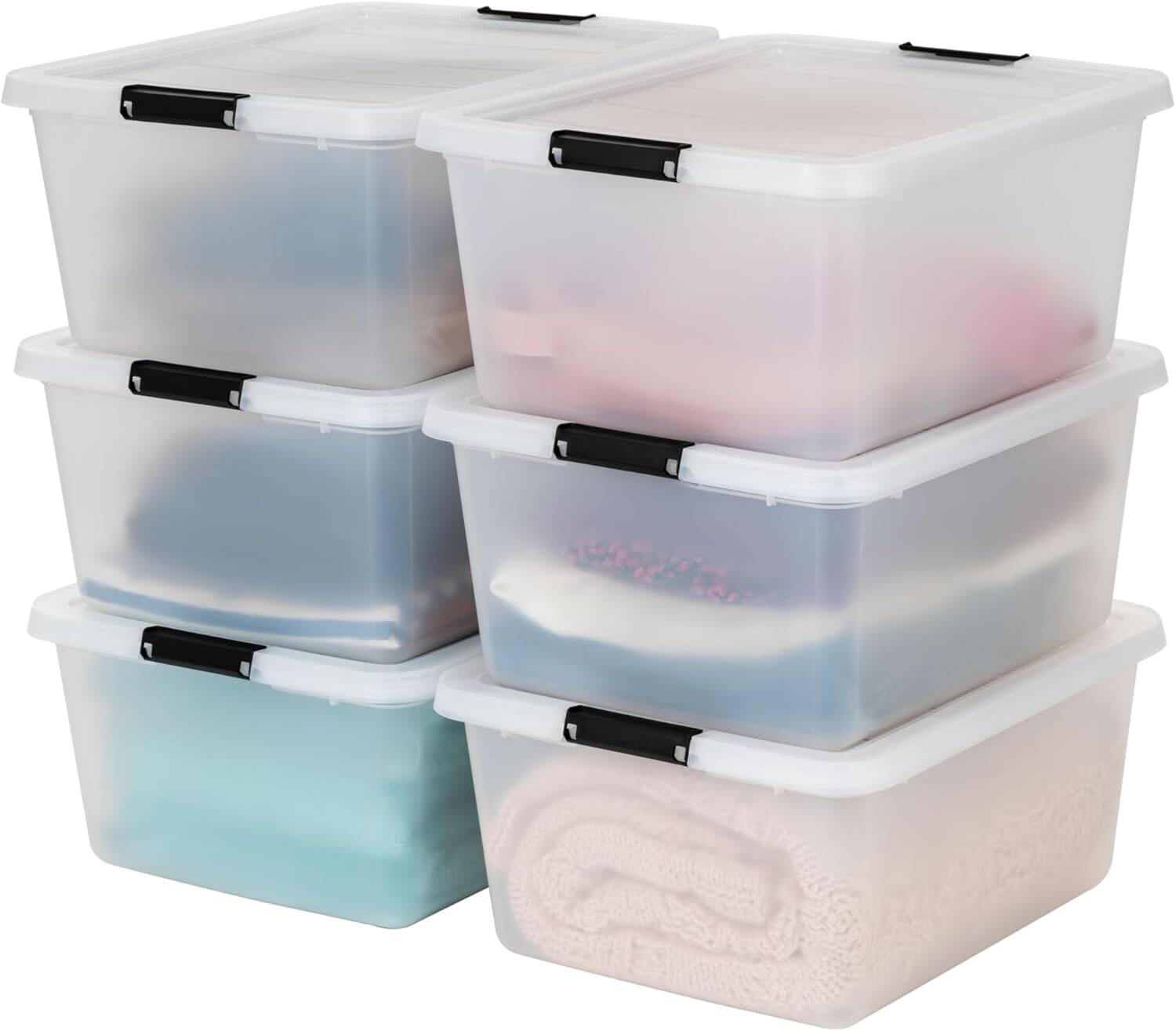 Front. IRIS USA - IRIS Qt Clip Box with Latching Lids.