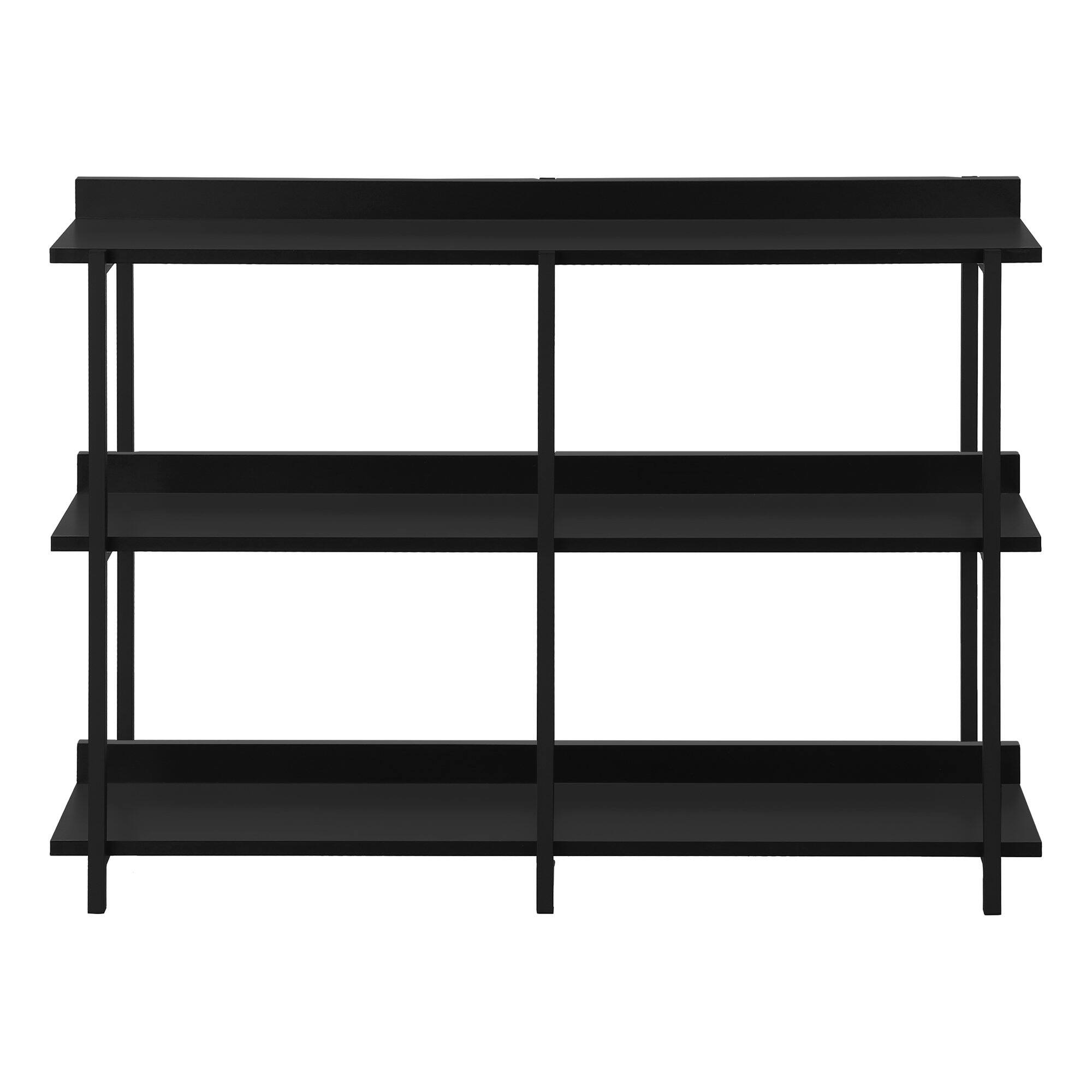 Alt View 1. TinyHomie - Accent Table Console Entryway Narrow Sofa Living Room Bedroom Black Laminate Black Metal Contemporary Modern - Black.