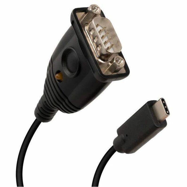 Alt View 1. IOGEAR - IOGEAR USB-C to Serial RS-232 Adapter - 1.48 ft Serial/USB-C Data Transfer Cable for Notebook, Barcode Scanner, PDA - Black.