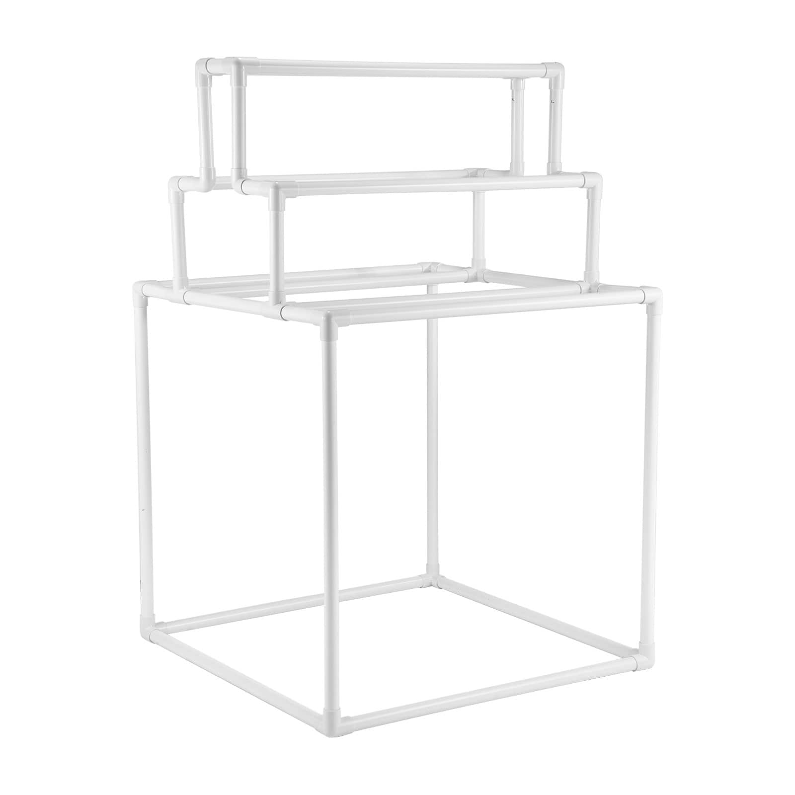 VEVOR - Towel Rack, 8 Bars Outdoor PVC Towel Holder, Freestanding Pool Towel Hanger Stand Next to Hot Tub - White