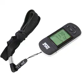 Pyle - Smart Step Counter Digital Pedometer - Walking Running Sport Step Tracker w/ 3D Sensor, LCD Screen, USB, Lanyard Strap - Black