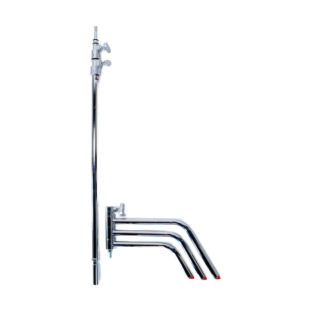 Alt View 1. Matthews - Matthews 40" C+ Stand with Turtle Base and Grip Head and Arm, Chrome, 4-Pack.