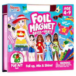 Joyfy - Magnetic Dress-up Paper Doll Foil Fun, Princess Fashion Design Craft Kit, Art Craft Kits for Girls 4-8, Birthday Gifts - multicolor