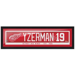 Mustang Drinkware - Steve Yzerman Detroit Red Wings Framed Player Name Bar Replica Authentic Photo - Multicolor