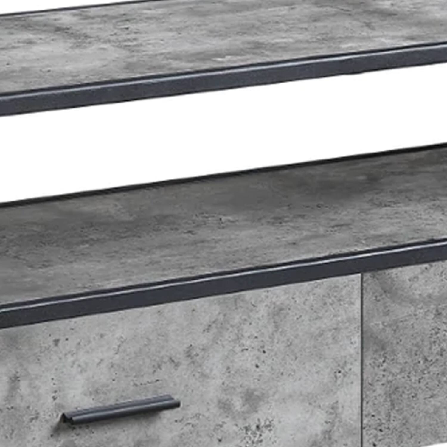 Alt View 2. Manhattan Lane - Ish 39 Inch Entertainment Center TV Stand, 2 Drawers, Wood - Gray and Black.