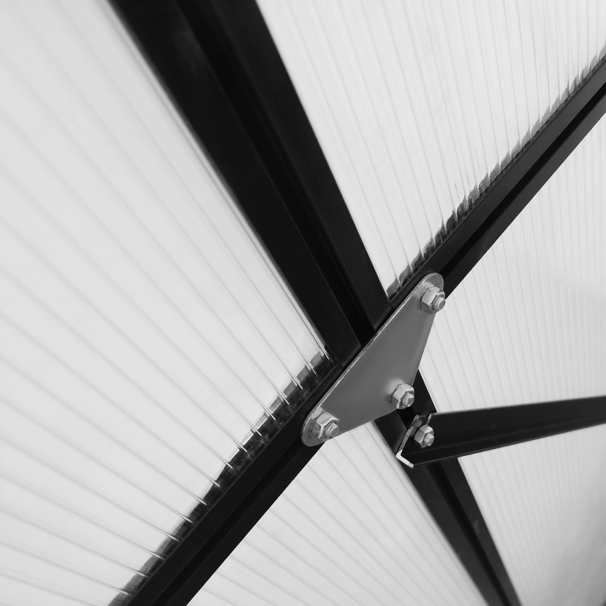 Alt View 8. Outsunny - 20' x 8' Polycarbonate Greenhouse with Aluminum Frame, Walk-in Garden Greenhouse Kit with Adjustable Roof Vent.