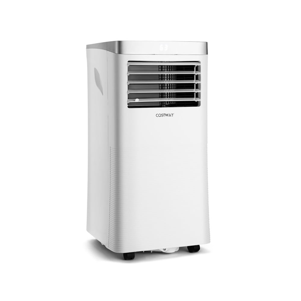 Left. Resenkos - Air Conditioner, Cooler,8000 BTU 3-in-1 Portable Air Conditioner with Remote Control-White - White.