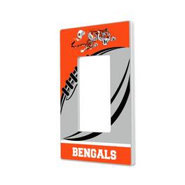Keyscaper - Cincinnati Bengals Passtime Design Single Rocker Lightswitch Plate - Multicolor