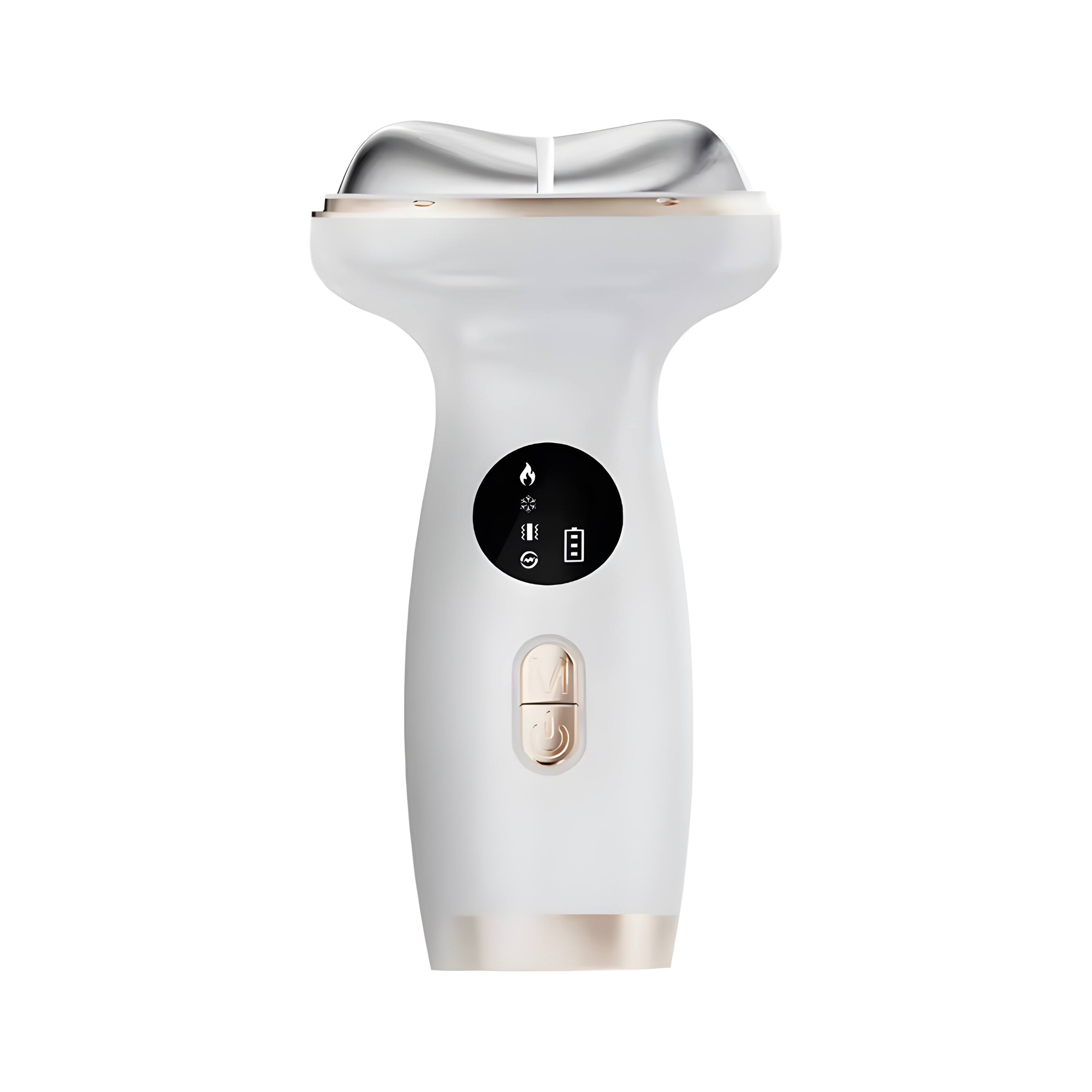 Front. Cluzine - Hot & Cold Neck & Face Massager with 7-Color LED & EMS Therapy.