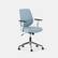 Angle. Branch Furniture - Daily Chair – Office Chair with Swivel, Lumbar Support, Adjustable Arms, Sustainable & Comfortable Seating - Sky Blue.