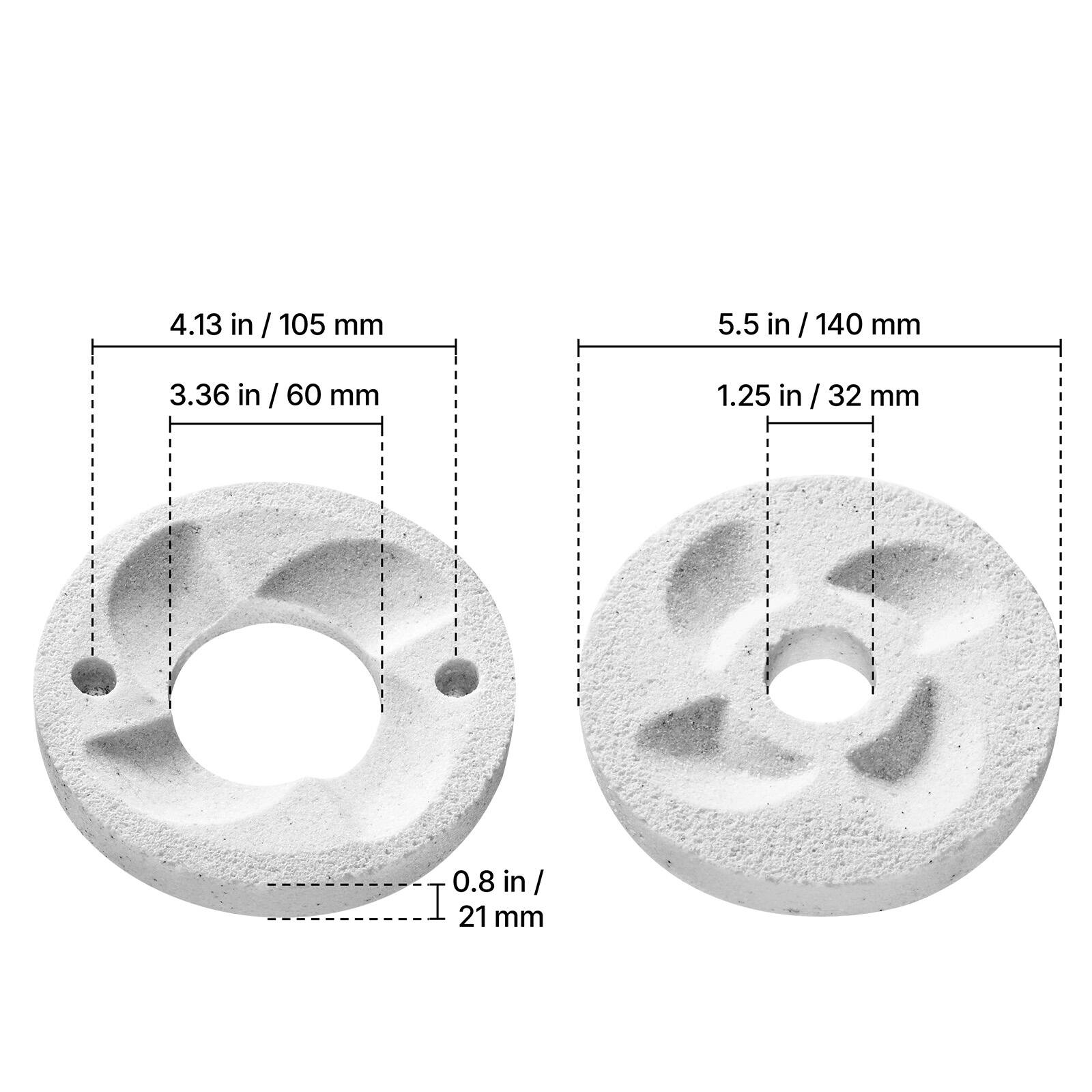 4.13 in / 105 mm  
3.36 in / 60 mm  
0.8 in / 21 mm  

5.5 in / 140 mm  
1.25 in / 32 mm