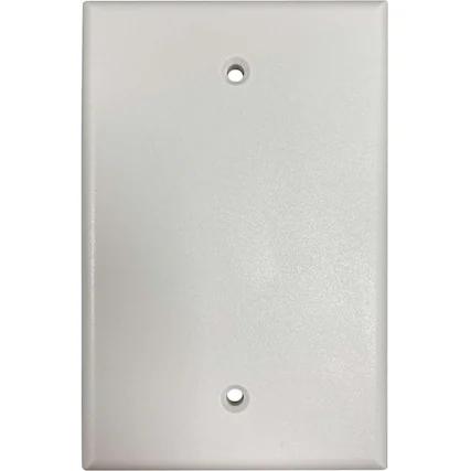 Front. Tripp Lite - Eaton Tripp Lite Series Safe-IT Blank Wall Plate, Antibacterial, Ivory Matte, TAA - Ivory - High Impact Plastic - Ivory.