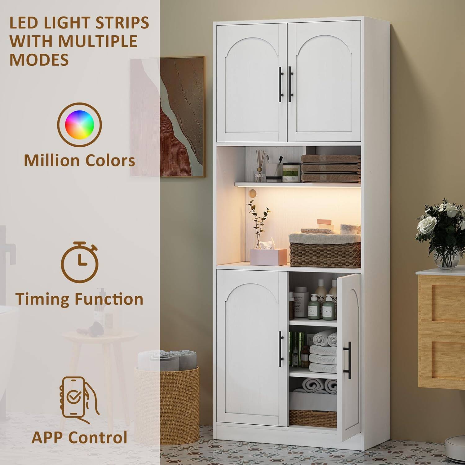 LED Light Strips with Multiple Modes

- Million Colors
- Timing Function
- APP Control