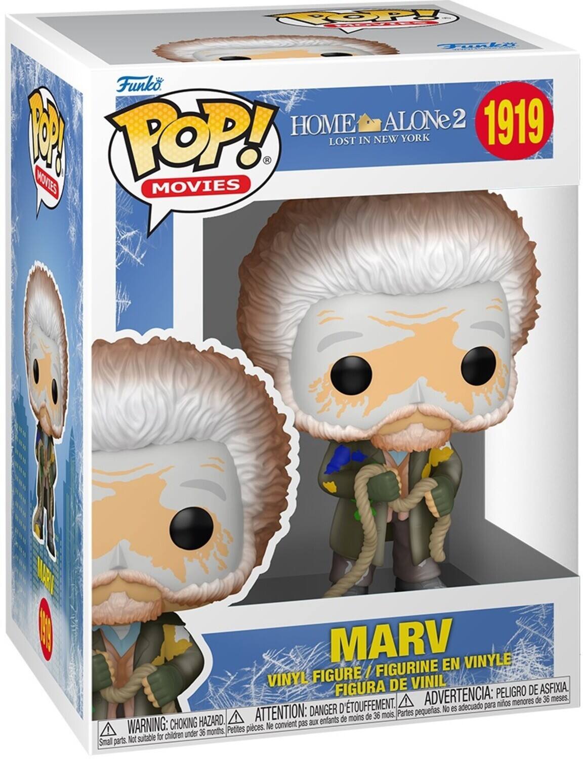 **Funko POP! Movies**

**Home Alone 2: Lost in New York**

**1919**

**Marv**

**Vinyl Figure / Figurine en Vinyle / Figura de Vinil**

**Warning: Choking Hazard. Small parts. Not suitable for children under 36 months.**

**Attention: Danger d'étouffement. Petites pièces. Ne convient pas aux enfants de moins de 36 mois.**

**Advertencia: Peligro de asfixia. Partes pequeñas. No es adecuado para niños menores de 36 meses.**
