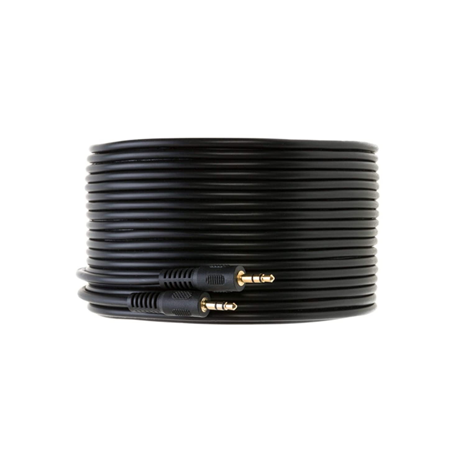 Alt View 1. Cables Direct Online - 3.5mm Aux Cable 100FT Male to Male Stereo Audio Cord for Car Home Stereo Headphones iPhone iPad Echo Speakers Universal - Black.