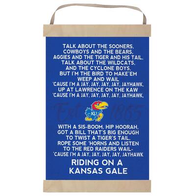 Jayhawk Riding Tiger Jardine Kansas Jayhawks Fight Song Banner Sign Blue 4941667 - Best Buy