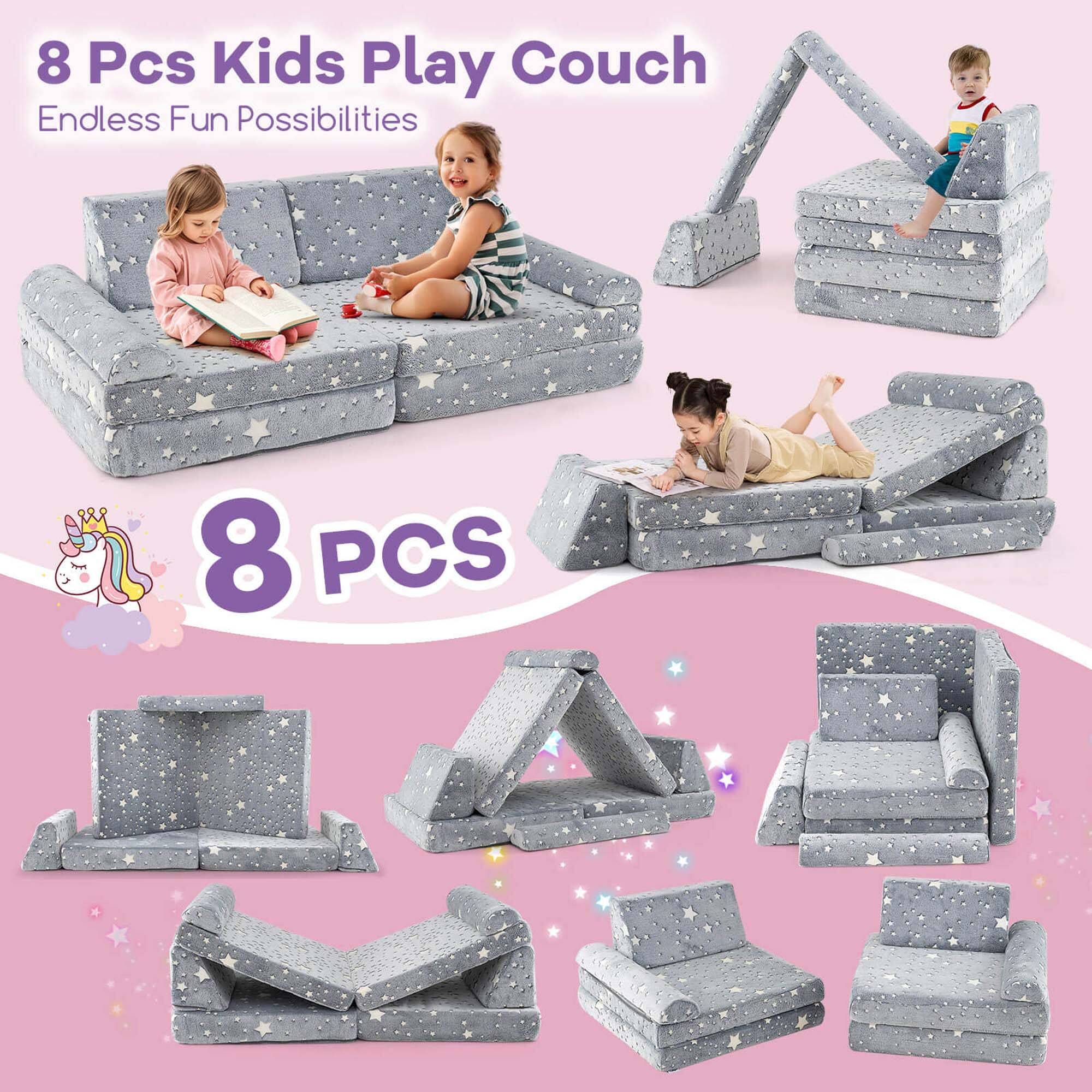 8 Pcs Kids Play Couch  
Endless Fun Possibilities  

8 Pcs