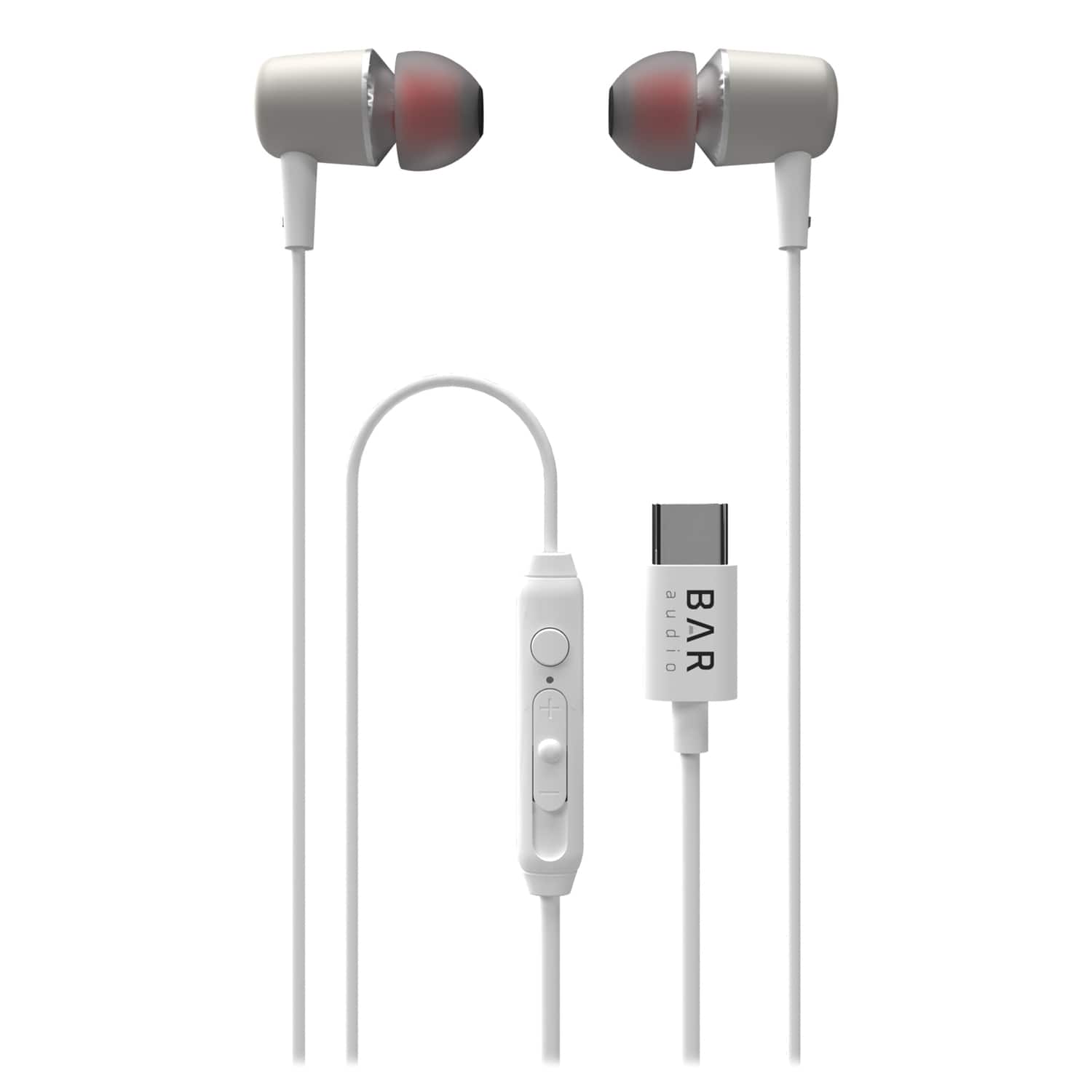 Cellhelmet - Bar-in-ear-type-c Bar Audio In-ear Earbuds With Microphone, Usb-c Connector - White