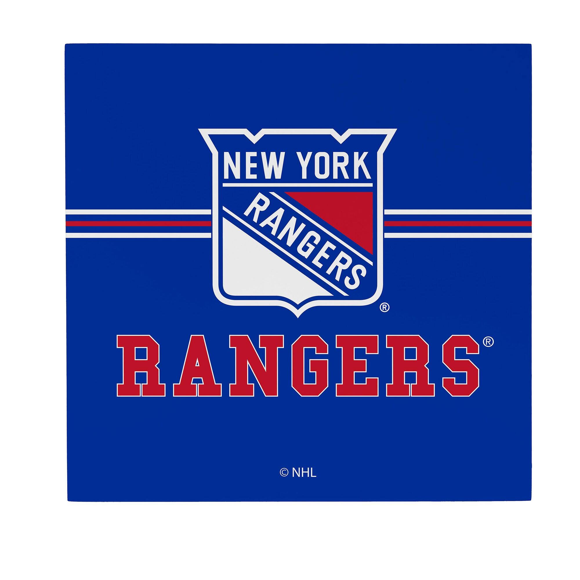New York Rangers 12" x 12" Wood Wall Sign