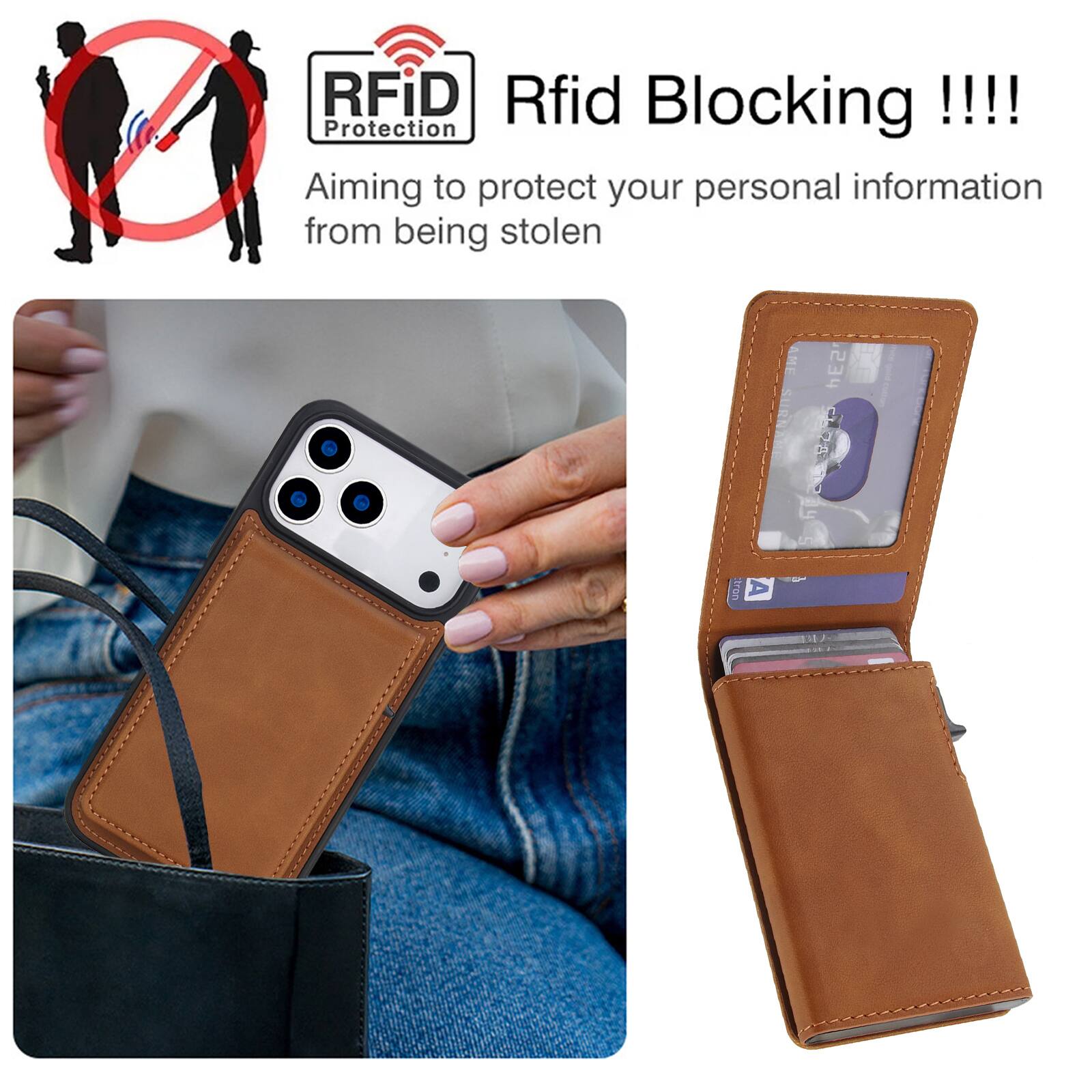 RFID Blocking !!!  
Aiming to protect your personal information from being stolen  
RFID Protection