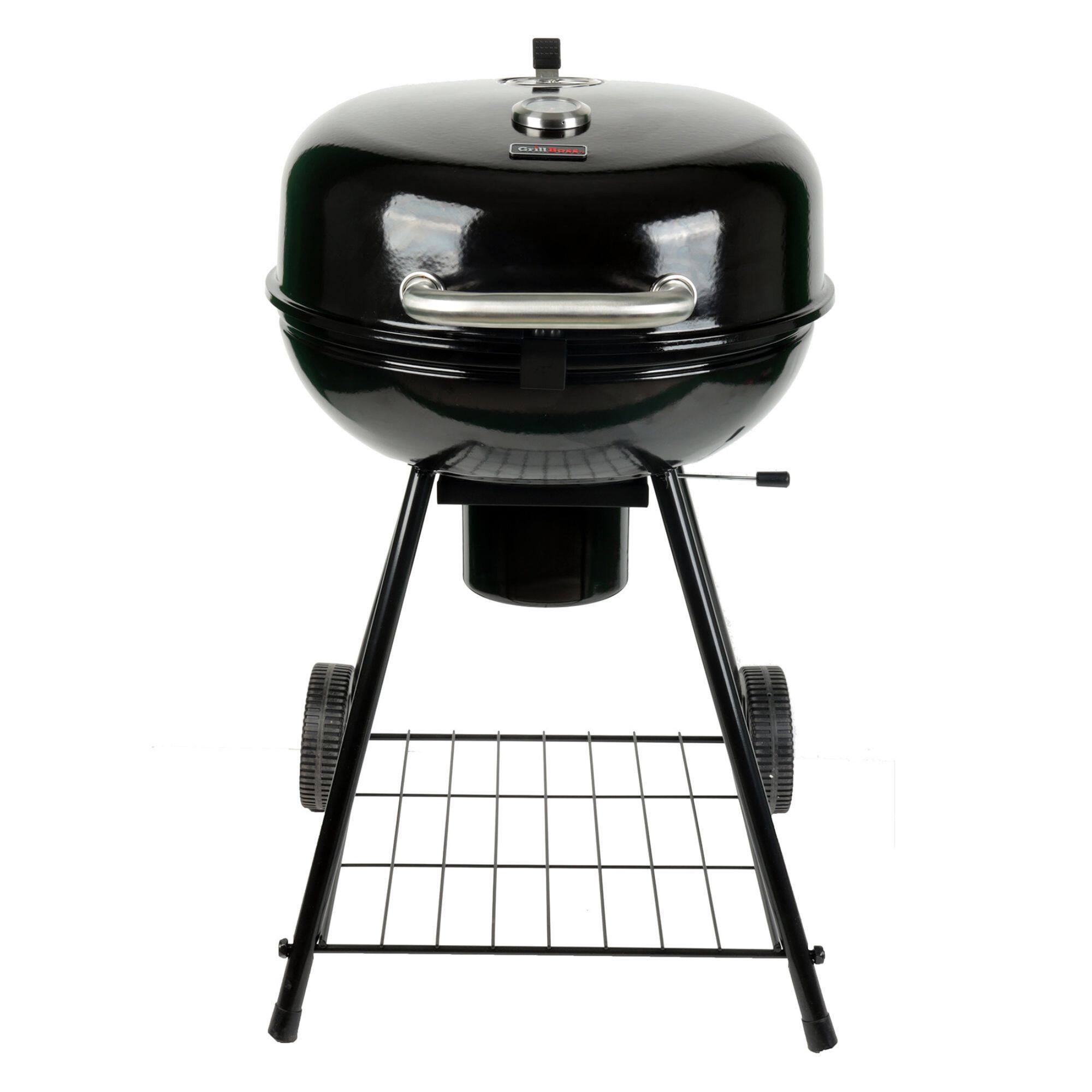 Alt View 5. Grill Boss - Grill Boss 22" Kettle Charcoal Grill, Porcelain Lid, Large Cooking Area, Black - Black.