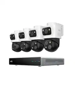 eufy Security - 4K NVR Security Camera System S4 Max(No HDD, Expandable to 16TB),PoE Wired,Triple Lens Bullet-PTZ Cam,Cross-Cam Tracking
